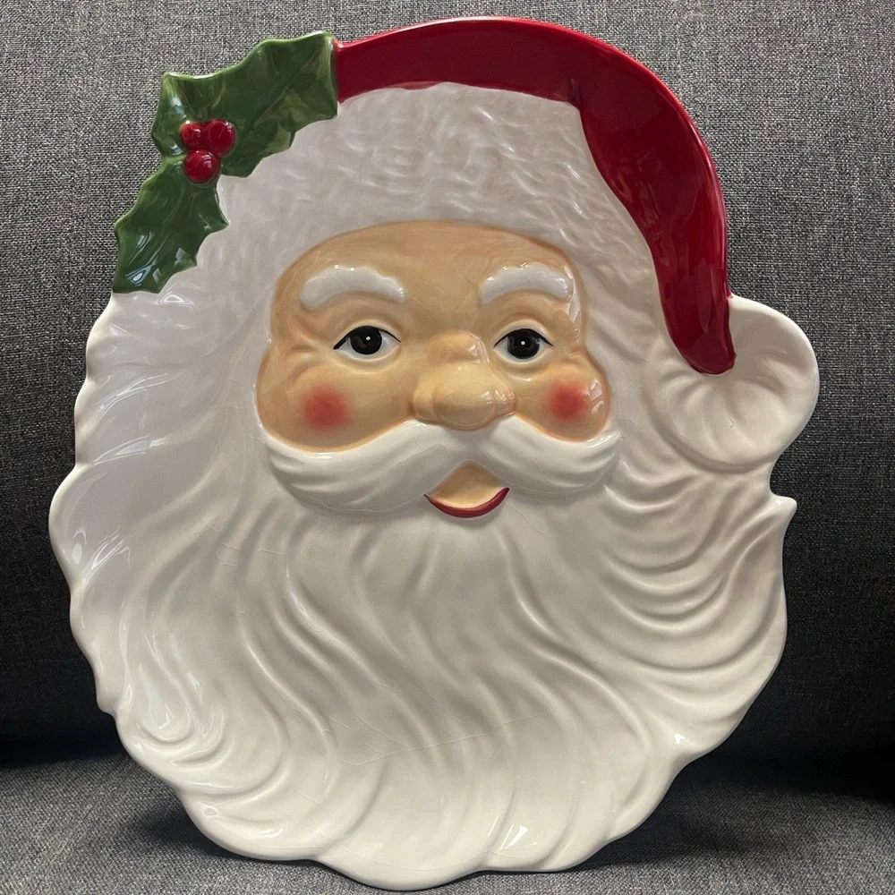 Sur la Table Festive Santa Claus Earthenware Platter